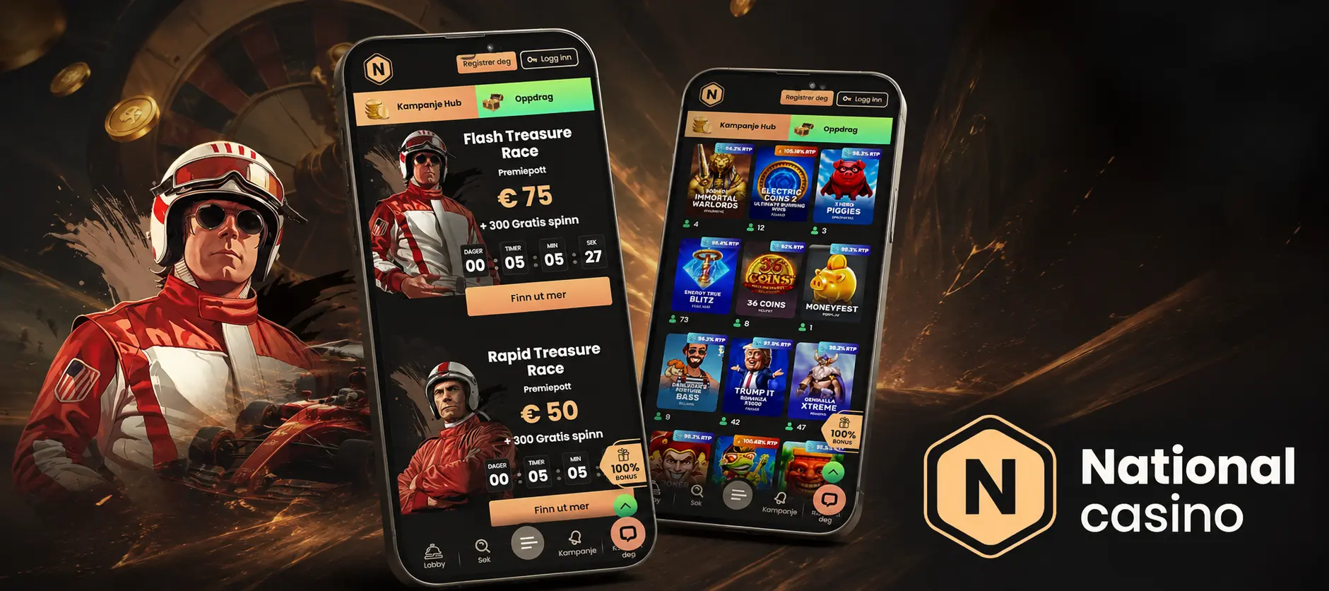 Mobilopplevelsen hos National Casino