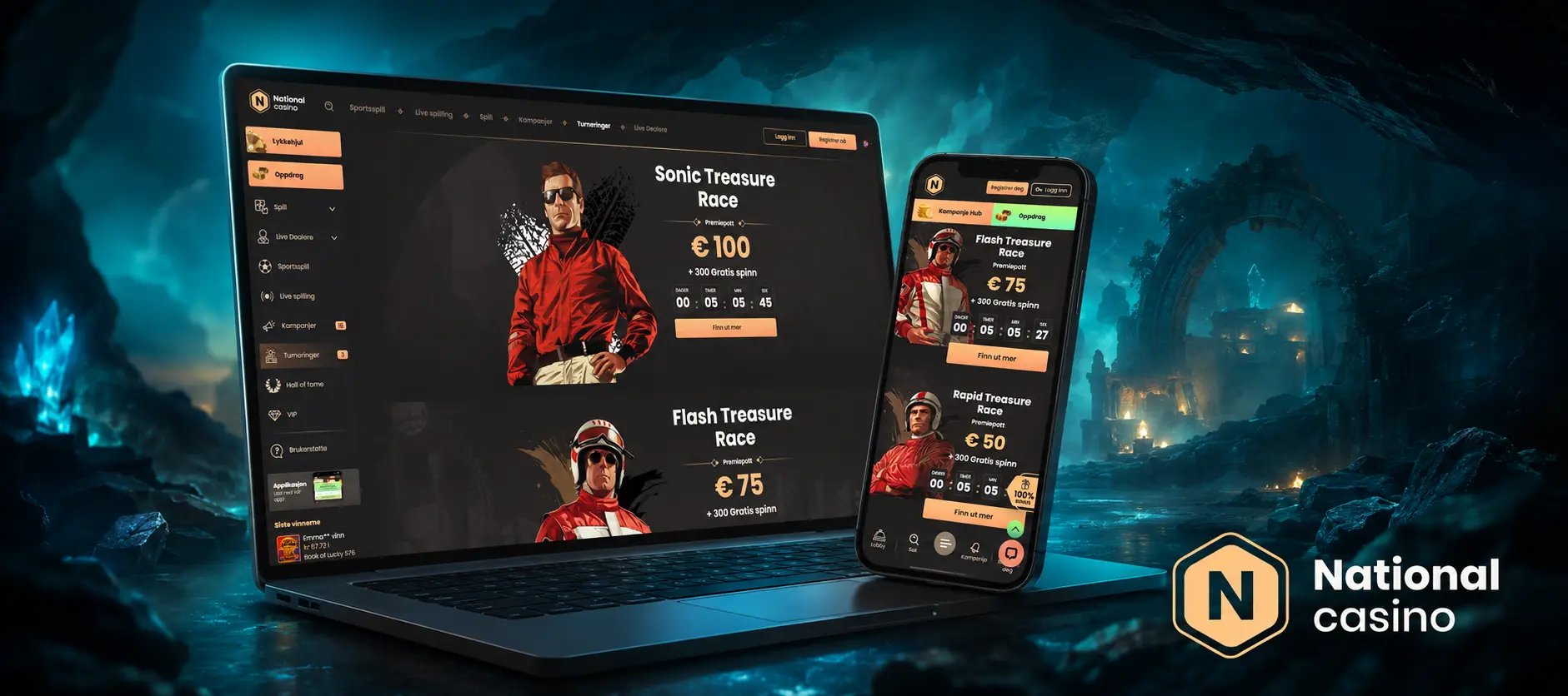 Betalingsmetoder hos National Casino