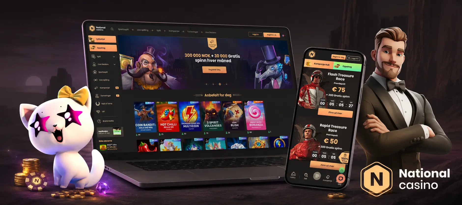 Hvordan spille spilleautomater hos National Casino